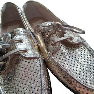 Dolce Vita Metallic Silver Men's Boat Shoes